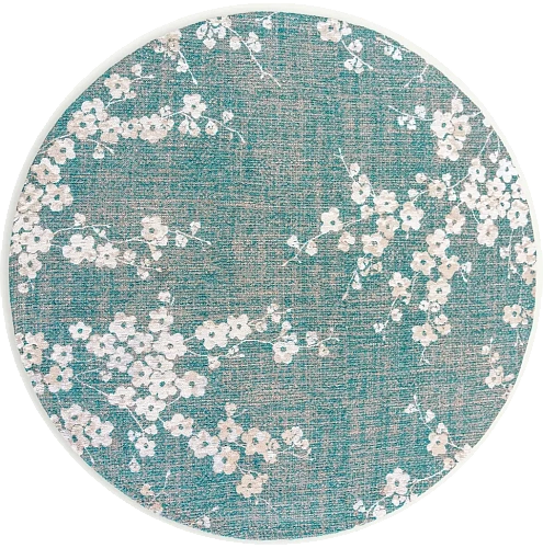 Tranquil Blue Round Rug