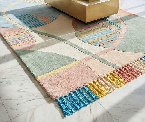 Playful Orbits Handwoven Rug