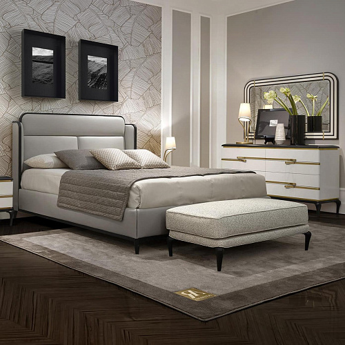 Dilan Luxury Italian Beige Bed