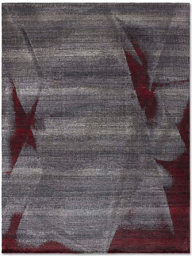 Red Wood Handwoven Luxury Rug
