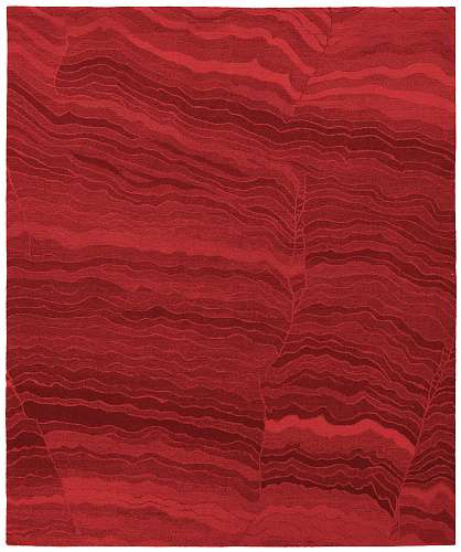 Hand-woven Wool Red Luxury Rug