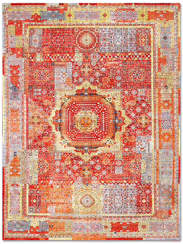 Cosmic Red Handmade Luxury Rug