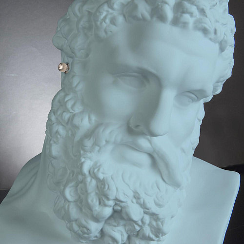 Ercole Light Blue Artisan Ceramic Bust