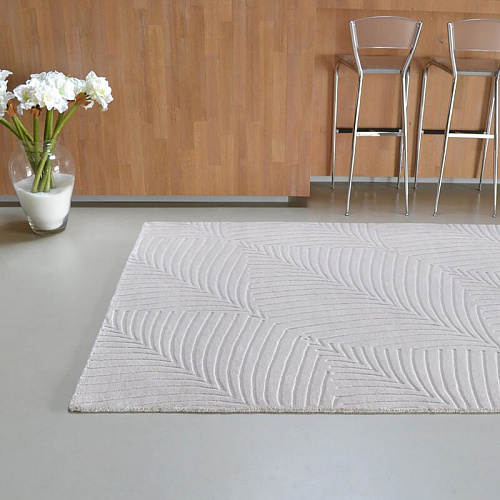 Beige Wool Hand Made Rug