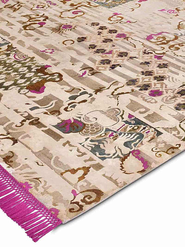 Dragon Hand-Knotted Silk / Wool Rug