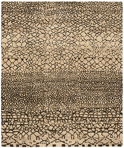 Hand-woven Beige & Brown Luxury Rug