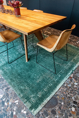 Medallion Green Flatwoven Rug