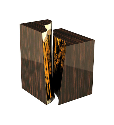Fissure Ebony Designer Side Table