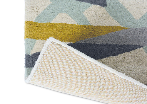 Abstract Multicolored Indian Hand Woven Rug