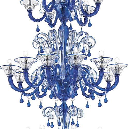 Venetian Pale Blue Glass Classic Chandelier