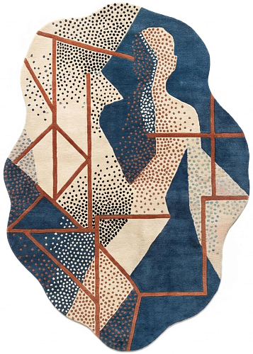 Figurative Mosaic Handwoven Rug
