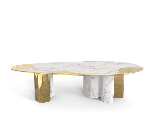Marble & Gold Luxe Dining Table