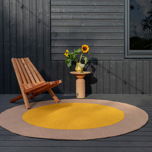 Festival Round Yellow Fresco Rug