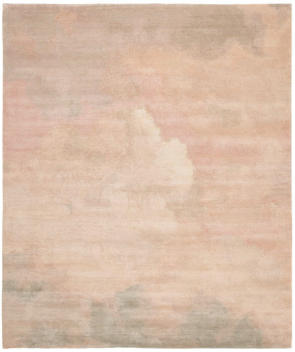 Hand-woven Wool / Silk Luxury Rug Cloud
