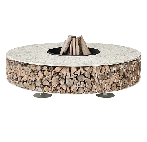 Keramik White Outdoor Fire Pit