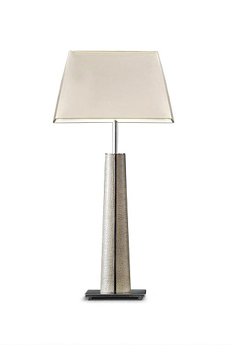 Petite Chrome & Leather Elegance Table Lamp
