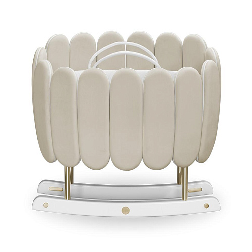Lotus Gentle Beige Rocking Crib