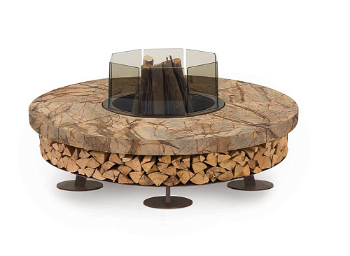 Marble Brown Outdoor Fire Pit