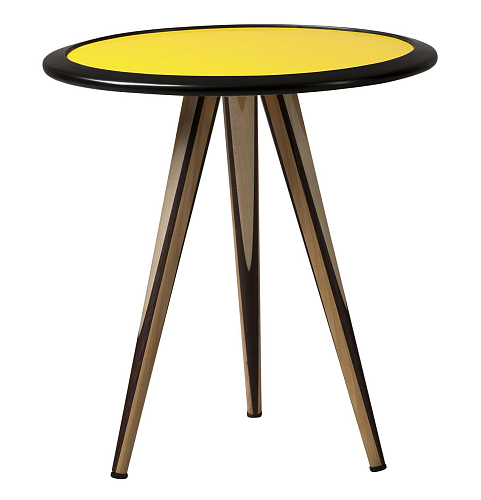Carambola Yellow Top Handcrafted Side Table