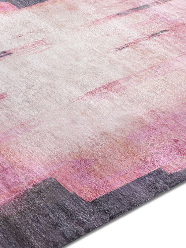 Hexagon Pink Hand-Woven Exquisite Rug