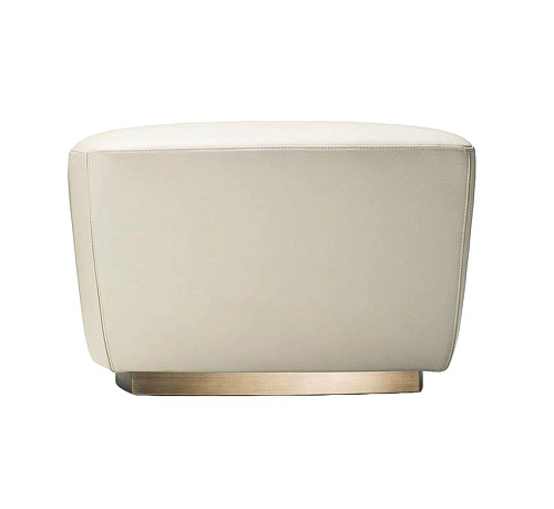 Pouff with Elegant Bronze Metal Base