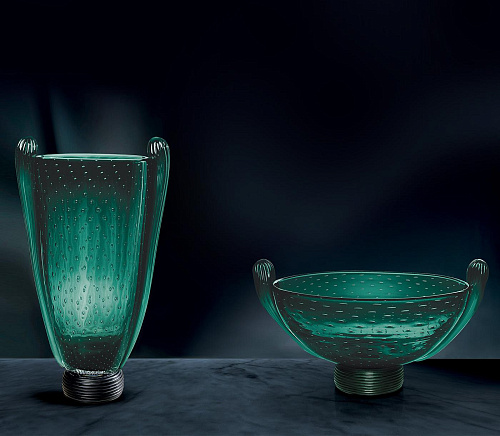 Italian Mouth-Blown Glass Vase