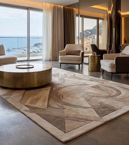 Stone Rosette Handwoven Rug