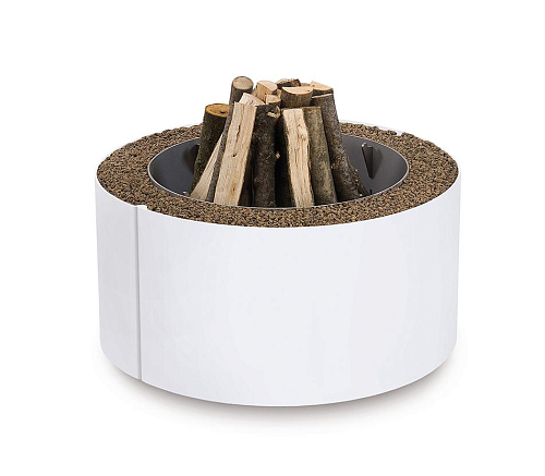 Compact White Fire Pit