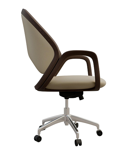 Agatha Taupe Italian Swivel Office Chair