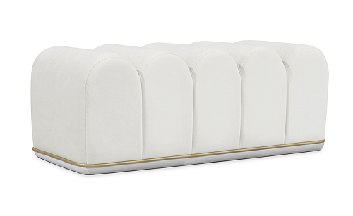 Sweet Swirl Cream Accent Bench