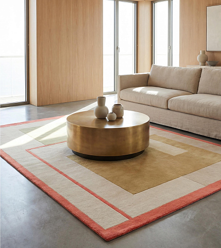 Geometric Block Sand Artisan Rug