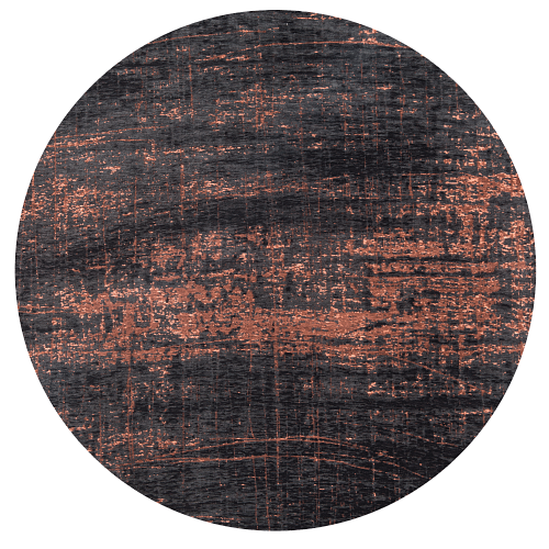 Industrial Copper Round Rug