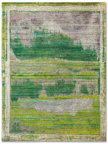 Green Mix Luxury Silk / Wool Rug
