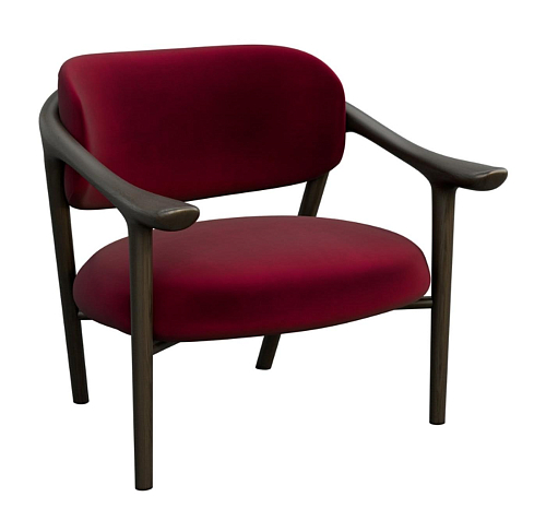 Aida Burgundy Handcrafted Lounge Chair
