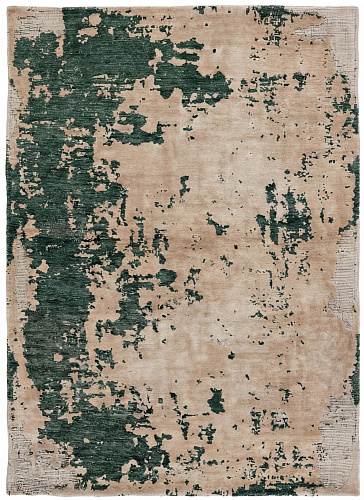 Moss Weathered Canvas Hand-Knotted Rug