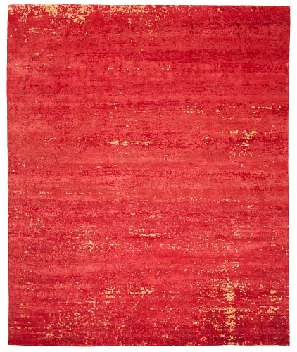 Hand-woven Red Luxury Rug Artwork