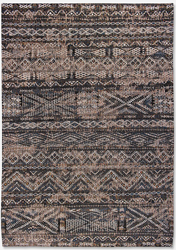 Vintage Flatwoven Black Rug