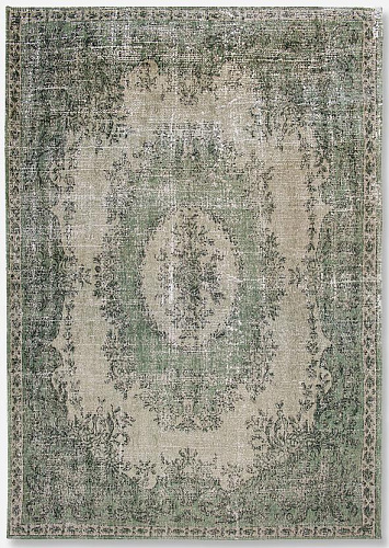 Antique Medallin Green Rug