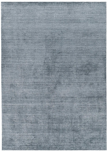 Handwoven Blue Bamboo Silk Rug