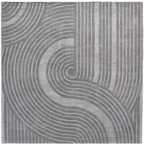 Designer Grey Indian Hand-Woven Rug