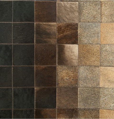Mosaic Brown Luxury Cowhide Rug