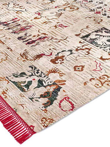 Dragon Hand-Knotted Silk / Wool Rug