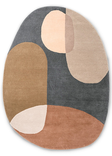 Art Deco Oval Wool Rug