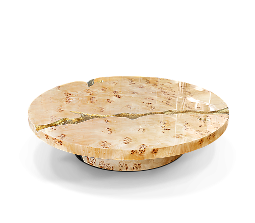 Poplar Root 3-Piece Coffee Table Set