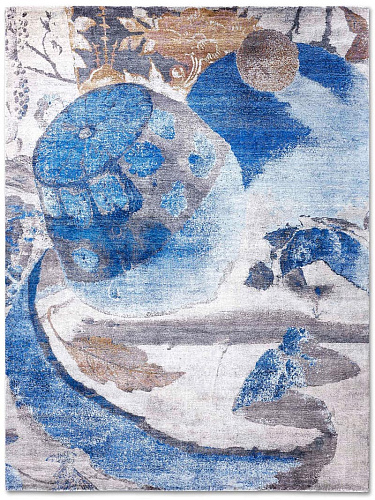 Blue Lemon Hand-Woven Exquisite Rug