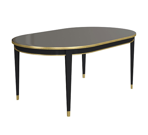 Extraordinary Dark Oval Artisan Dining Table