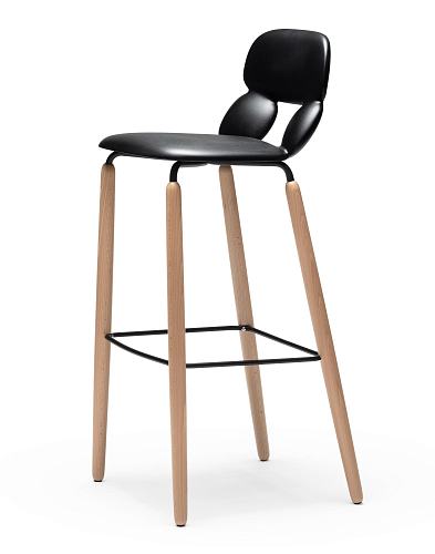 Nube Black Bar Stool
