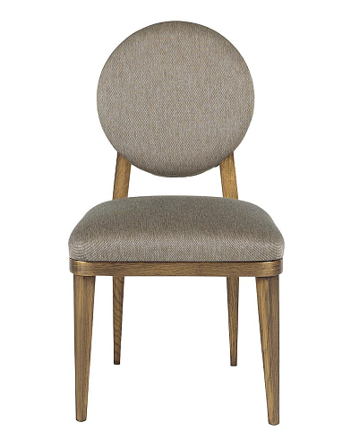 Lavinia Gray Round-Back Artisan Dining Chair