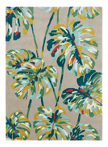 Coonut Leaves Green Hand Woven Rug
