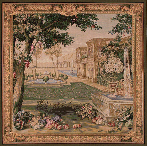 Verdure Fountain (Square) Tapestry